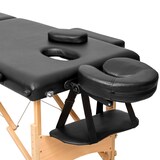 thumbnail of 3 Zonen Massageliege-Set Daniel mit Polsterung, Rollen und Holzgestellschwarz