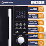 thumbnail of Sommertal 4in1 Mikrowelle MW2200 25L - Touch, Grill, Heißluft, 8 Programme, 99 Min Timer, Kindersicherung, Express-Start, Rost, Crisp-Pfanne