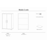 thumbnail of SARMOG MOBILE 2 ANTE KIT L71 P41 H110 in truciolare nobilitato color ossido bianco e cemento