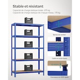 thumbnail of Helloshop26 - Robuust 5-laags opbergrek stalen opbergkast van 60 x 120 x 200 cm montage zonder gereedschap garagerek voor 12_0005575