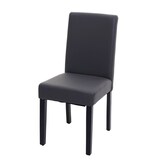 thumbnail of Esszimmerstuhl Littau, Küchenstuhl Stuhl, Kunstleder ~ grau matt, dunkle Beine