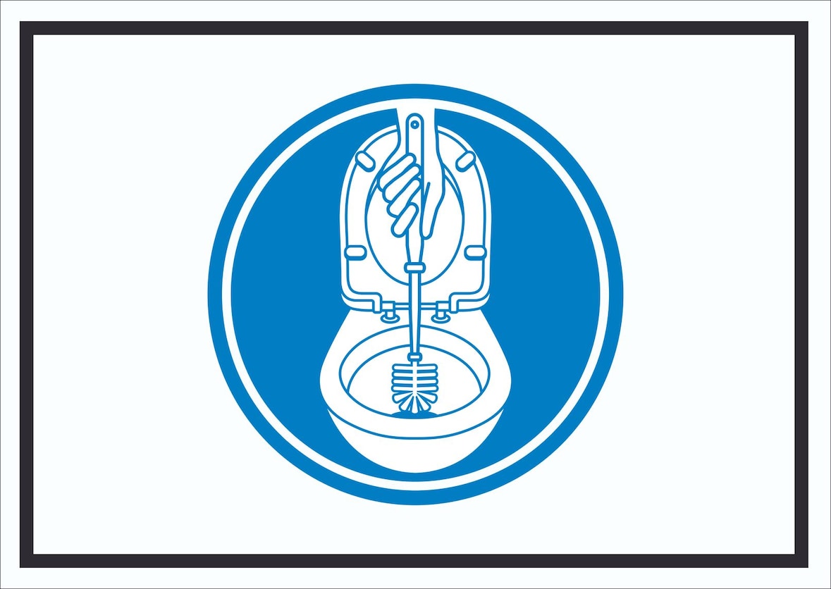 Bitte Klobürste benutzen Schild Symbol A5 (148x210mm)