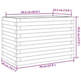 thumbnail of Helloshop26 - Hochbeet für Pflanzen Blumen Terrasse Garten 70 x 40 x 45,5 cm Kiefernholz massiv weiß 02_0037779
