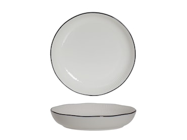 METRO Professional Aldea diep bord, porselein, Ø 22.2 cm, wit, 6 stuks