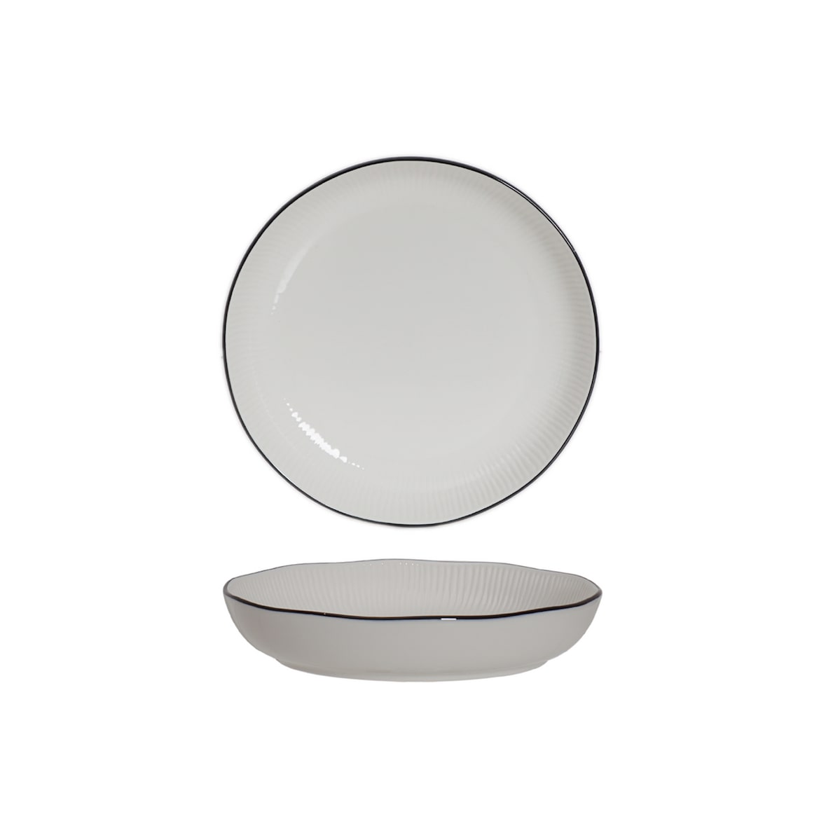 METRO Professional Teller tief Aldea, Porzellan, Ø 22.2 cm, weiß, 6 Stück