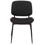 thumbnail of Set di 2 sedie da sala da pranzo HWC-O44, sedia da cucina Sedia, in similpelle Oeko-Tex FSC® ~ aspetto noce, nero