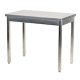 thumbnail of Romux® Edelstahltisch für Gastronomie Zentraltisch ohne Regal 800x700x850 mm Zerlegbar | Arbeitstisch aus Edelstahl Korrosionsbeständig