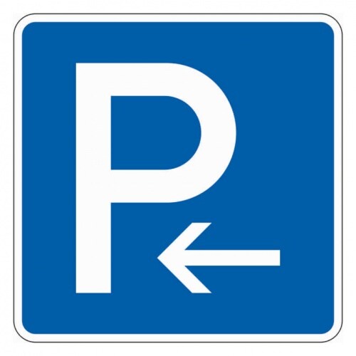 Schild I Verkehrszeichen Parken links/rechts, Nr.314-10, Aluminium RA0, 600x600mm