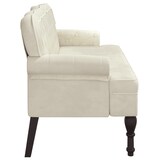 thumbnail of vidaXL Sitzbank mit Rückenlehne Creme 119,5x64,5x75 cm Samt