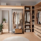 thumbnail of Max Home Armario ropero tela 1 barra para perchas 70x44x148 cm gris