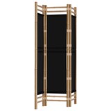 thumbnail of Décoshop26 - Paravent séparateur de pièce cloison pliante 3 panneaux 120 cm bambou et toile noir DEC031187