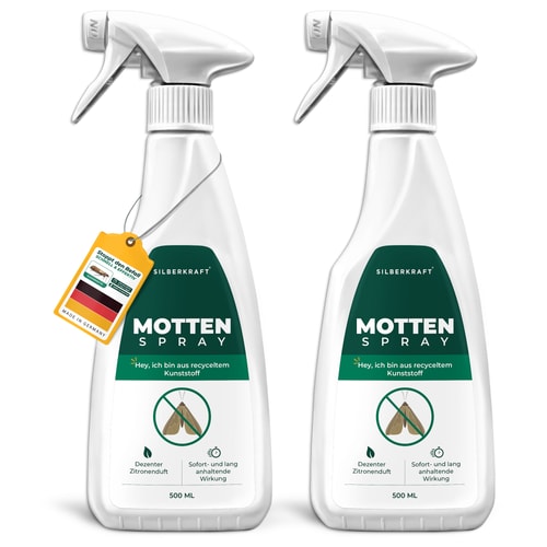Mottenspray gegen Kleider- & Lebensmittelmotten: 2 x 500 ml