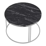 thumbnail of Helloshop26 - Table basse ronde 50 x 80 cm marbre noir argent 03_0008425
