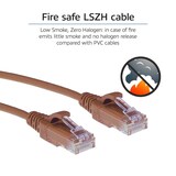 thumbnail of ACT DC9200 LSZH U/UTP CAT6 Datacenter Slimline Patchkabel Snagless | RJ45 connectoren | Bruin | 50 cm
