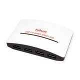 thumbnail of ROLINE USB 3.2 Gen 1 Hub "Black and White", 4 Ports, mit Netzteil