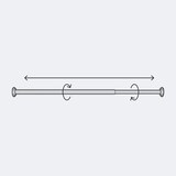 thumbnail of Kit tringle à rideaux extensible 80-125cm Entre-Mur Nickel Mat - Boulet