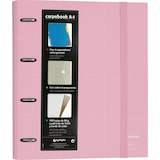 thumbnail of Pasta con aneis CarpeBook A4 Forrado Unequal Grid rosa claro