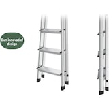 thumbnail of BRASQ Huishoudtrap 6-treden Zilver - keukentrap inklapbaar aluminium voor Particulier en professioneel gebruik - Trap Ladder - Anti slip