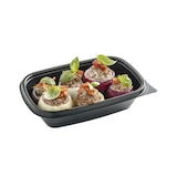 thumbnail of MONOUSO - Envase de Plástico PP Reutilizable Negro 500ml 20x13x5cm (50 Uds)