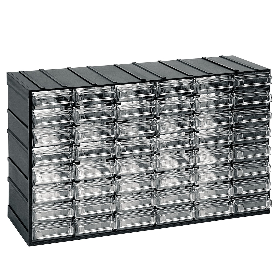 ArtPlast - Mobile contenitore modulare in plastica L 382 x P 148 x H 230 mm con 48 cassetti trasparenti