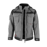 thumbnail of Qualitex Arbeitsjacke 'PRO'' in grau/schwarz, Größe: XL - wetterfeste Winterjacke - Arbeitsjacke eisige Tage