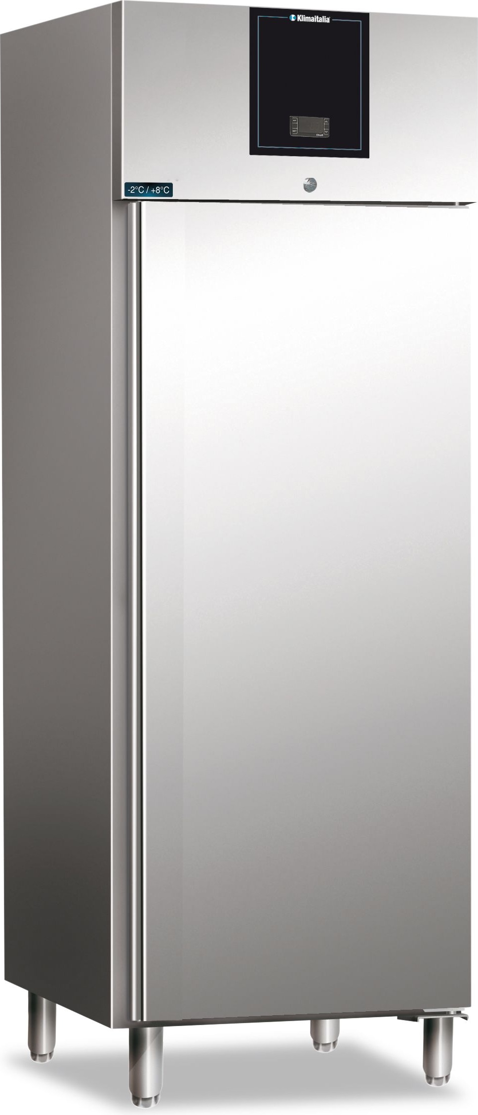 KLIMAITALIA Edelst.gehäuse 600 lt. belüftet, Klasse A tropicalisiert. Dicke: 105 mm. LED. T° -2°C/+8°C. Dim. LxBxH 74x87,5x209 cm. AXF800TN