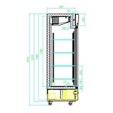 thumbnail of Kühlschrank 1 Glastür, schwarz