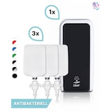 thumbnail of SET: Schaumseifenspender SENSOR, berührungslos Blanc Cosmos versch. Farben+3x 1-Liter Schaumseife antibakteriell - PRODUKTSET : Farbe - Schwarz / Wei