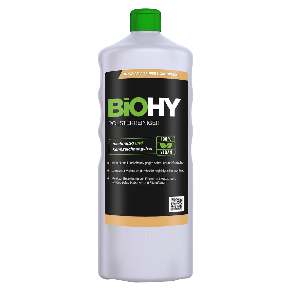 BiOHY Spezial Polsterreiniger (1l Flasche) | Ideal für Autositze, Sofas, Matratzen etc. | Ebenfalls für Waschsauger geeignet