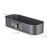 thumbnail of Relaxdays Springform Kastenform, eckig, antihaft, Flachboden, Königskuchen, Rührkuchen, Backform, 31 x 12 cm, anthrazit