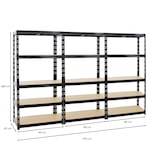 thumbnail of PROREGAL Mega Deal 3x Étagère charge lourde TIGER | HxLxP 180x90x45cm | 265kg par niveau | Noir | Étagère robuste de garage