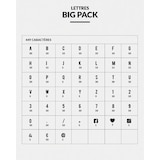 thumbnail of Hungry Club Letter Board « Le Minimaliste Bois » - Lettres noires - Rails bois - Big pack