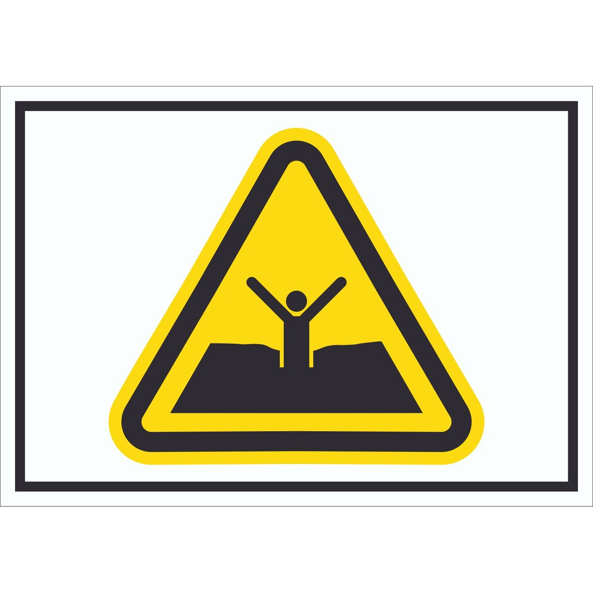 Schild Warnung tiefer Schlamm Symbol A2 (420x594mm)