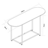 thumbnail of Helloshop26 - Mesa de consola 120 x 40 x 75 cm MDF com efeito de mármore branco 03_0010881