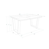 thumbnail of Mesa Sala de Jantar, Mesa Cozinha, 140x90x74cm, Para 6 pessoas, Móveis Sala Jantar, Estilo industrial, Carvalho Forma U _536_4