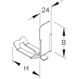 thumbnail of Niedax Kabelhalteklammer LHS 60.200 E2