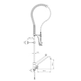 thumbnail of Tête de lavage pour lave-vaisselle TOPLINE avec mitigeur monocommande - monotrou, 55 x 350 mm