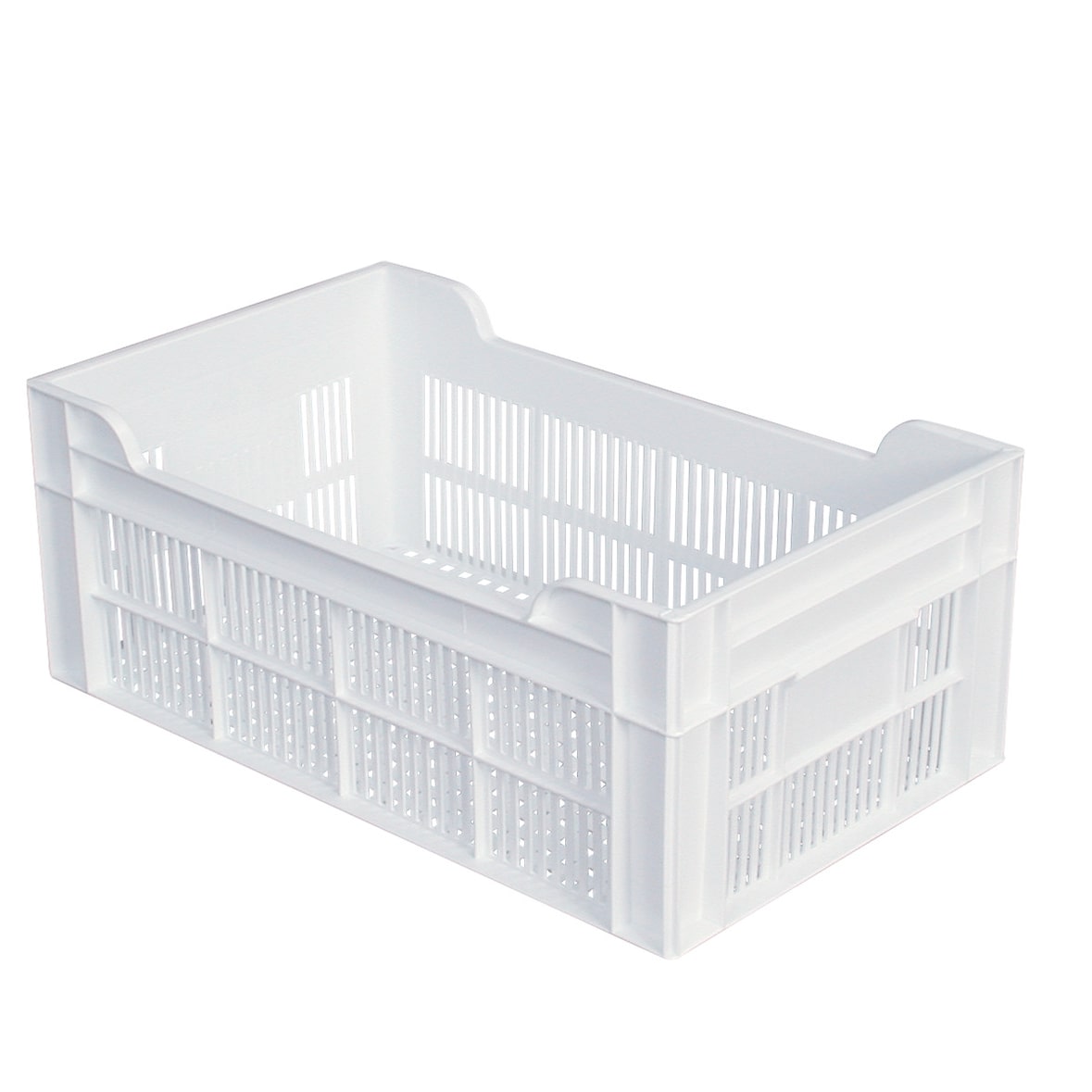 GILAC Caisse ajourée sans poignées 500 x 300 - 20 L - Blanc G182021