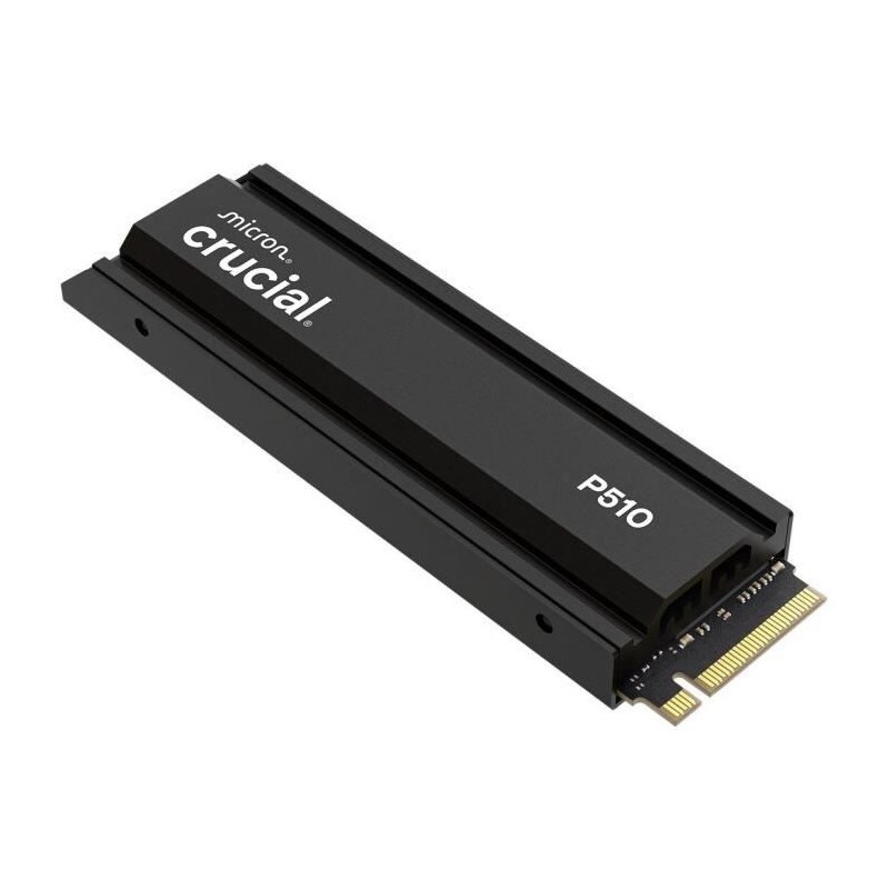 Crucial - P510 - Ssd Interne - 1 To - Pcie Gen4 Nvme M.2 - Avec Dissipateur - Vitesse Lecture Jusqu'a 1100 Mo/s - Ct1000p51