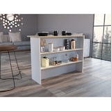 thumbnail of TUHOME Barra de Cocina Fendi, con tres estantes - Blanco / Miel