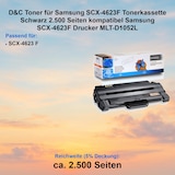 thumbnail of D&C Toner für Samsung SCX-4623F Tonerkassette Schwarz 2.500 Seiten kompatibel Samsung SCX-4623F Drucker MLT-D1052L