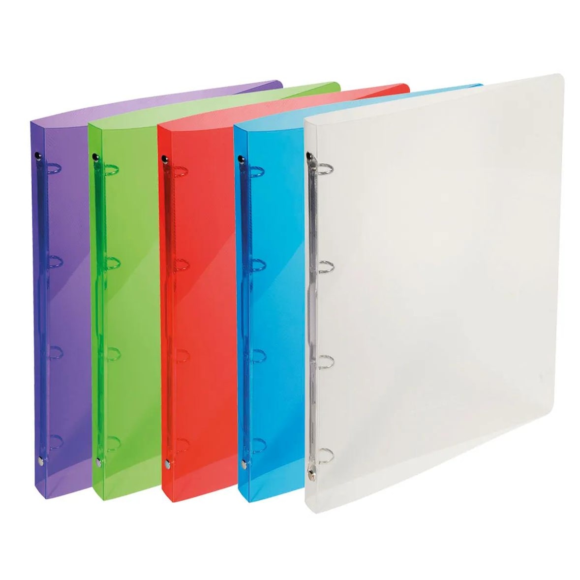 Exacompta - Réf. 51198E - Carton de 30 classeurs souples - 4 anneaux 15 mm - Dos 20mm - 32 x 25 cm -  A4 - Assortis