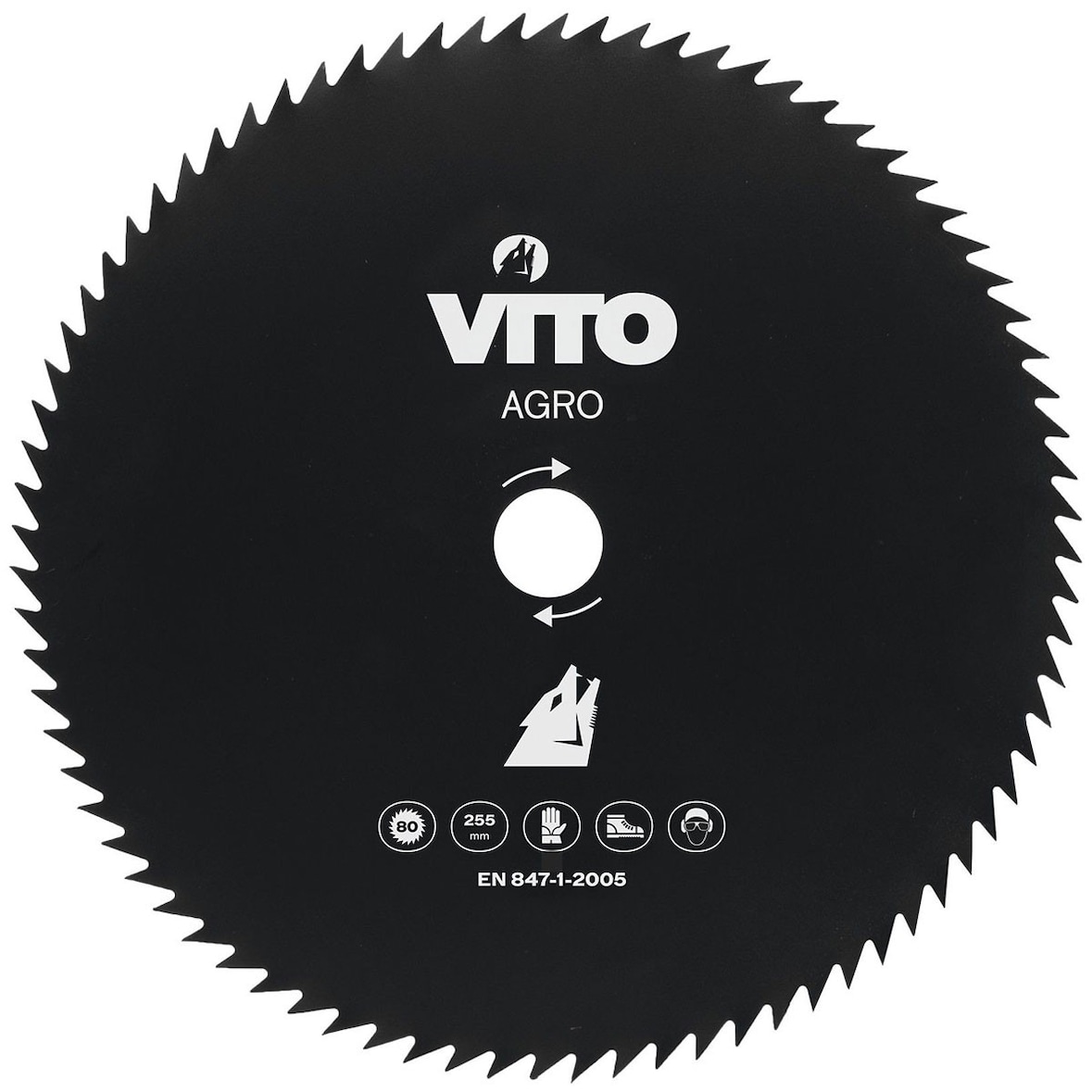 Lâmina de corte para cortador de escova 80 dentes Ø255mm Furo 25.4 VITO