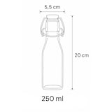 thumbnail of Botellas pequeñas de vidrio con cierre hermético – Juego de 6 – 250 ml – Transparente
