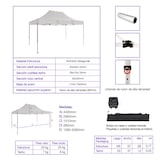 thumbnail of Carpa Cenador Plegable Profesional Aluminio Expert 3x4,5 Negro | Estructura Hexagonal 40x40x1,6 mm | Resistente para Exterior y Eventos