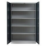 thumbnail of PROREGAL Stahlschrank BEE mit 6 lackierten Fachböden | HxBxT 195x120x42cm | Grau-Anthrazit | Werkstattschrank Werkzeugschrank Aktenschrank