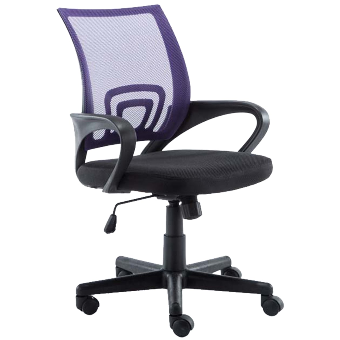 DELUKE® Bürostuhl PARIS - 88x56x54, Lila | Kunstleder | Kunststoff Gestell | ergonomische Bürostühle Homeoffice Stuhl mit Rollen
