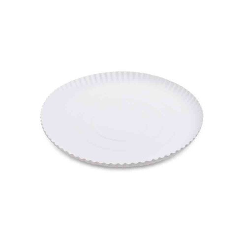 250 Pappteller rund FF Ø 26 x 2 cm weiß – Imbissteller, Kuchenteller Snackteller