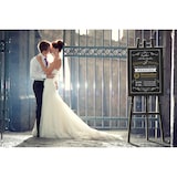 thumbnail of Securit® Chevalet en bois laqué  avec quatre options d'affichage de tableau ajustables