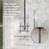 thumbnail of ONKRON TV Deckenhalterung 32"-80", 68 kg max, VESA 600x400, höhenverstellbar, schwenkbar, neigbar, N2L-B Schwarz